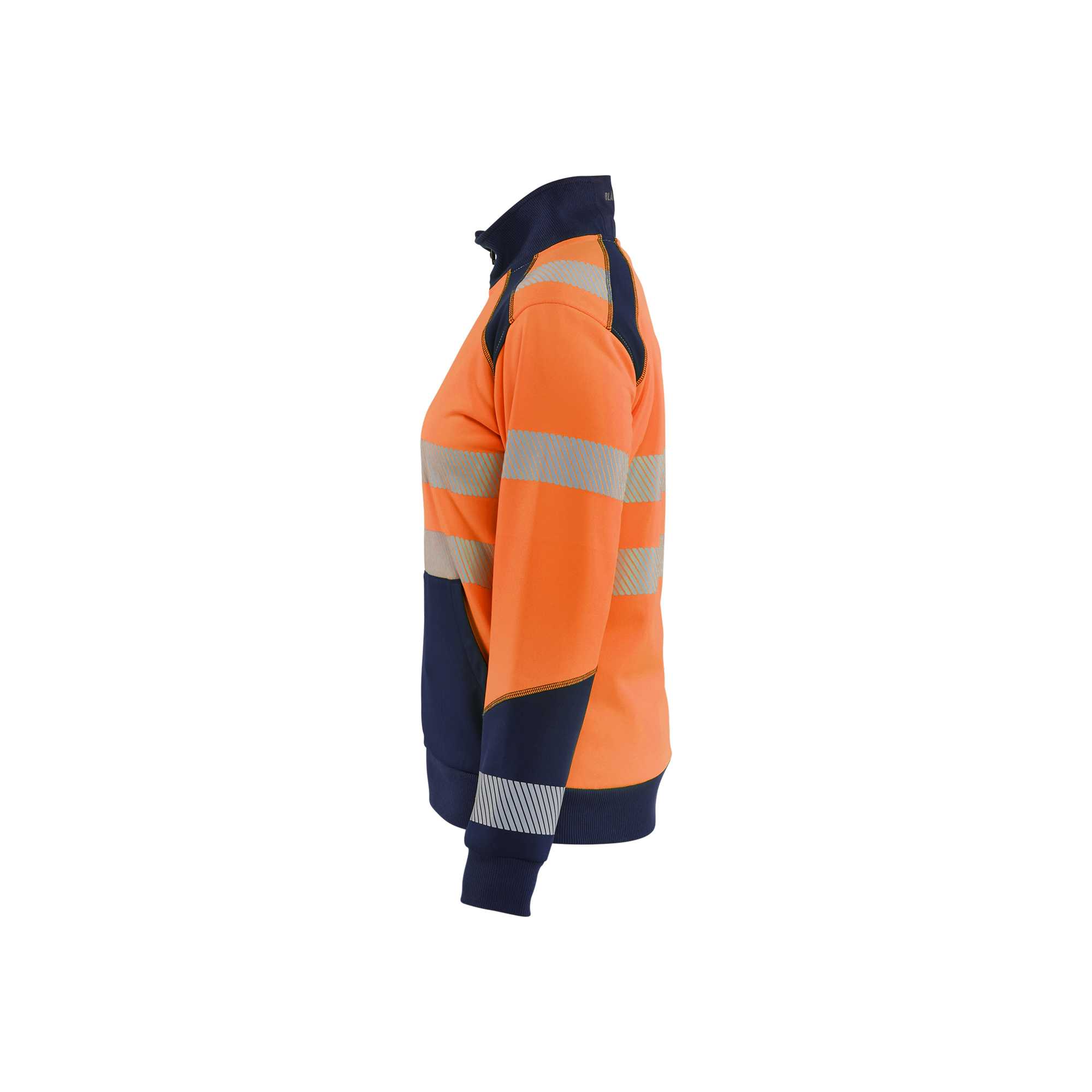 BLAKLADER 35082528 Hi Vis Reflective Half-zip Work Sweatshirt WOMEN - Brushed Inside